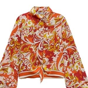 Zara Vibrant Floral Blouse Co-ord.